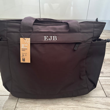 Personalised Oversized Tote Bag - add the name or initials of your choice in a variety of coloured stitching