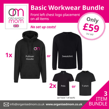 Basic Pro Rtx Workwear Bundle - Personalised with your logo - 3 items just £59 - includes left hand front embroidery