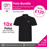 10 x Pro RTX  Polos - Customised with your company logo - Includes left hand front embroidery