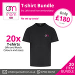 20 x Pro RTX T-Shirts -  Customised with your company logo - Includes left hand front embroidery